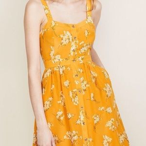 Madewell Silk Fleur Bow Back Dress